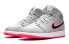 Air Jordan 1 Mid Wolf Grey Racer Pink Black Sneakers