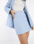 & Other Stories co-ord tweed mini skirt in light blue