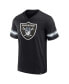 Фото #2 товара Men's Black Las Vegas Raiders Jersey Tackle V-Neck T-shirt