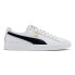 Фото #1 товара Puma Clyde Core L Foil 36466901 Mens White Leather Lifestyle Sneakers Shoes
