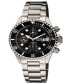 Men's Wall Street Swiss Automatic Silver-Tone Stainless Steel Bracelet Watch 43mm