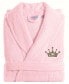 Embroidered with Cheetah Crown Terry Bath Robe