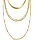 ფოტო #1 პროდუქტის 18-21" Adjustable Plated Triple Layered Chain Necklace