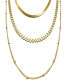 18-21" Adjustable Plated Triple Layered Chain Necklace