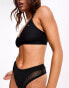 Nike Swimming Wild mesh bikini top in black