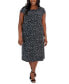 Фото #4 товара Plus Size Dot-Print Pull-On Midi Skirt
