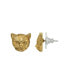 Gold-Tone Cat Stud Earrings