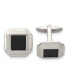 Фото #1 товара Stainless Steel Polished Black Carbon Fiber Inlay Cufflinks