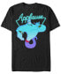 ფოტო #1 პროდუქტის Disney Men's Aladdin Genie Applause Neon Light Short Sleeve T-Shirt