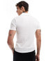 ASOS DESIGN muscle fit polo in sheer white fabric Белый, M - Chest 40 - фото #4