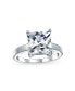 ფოტო #1 პროდუქტის Classic Timeless 3CT AAA CZ Square Brilliant Princess Cut Solitaire Engagement Ring For Women .925 Sterling Silver Plain Band