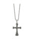 ფოტო #1 პროდუქტის Antiqued Swirl Design Cross Pendant 25 inch Cable Chain Necklace