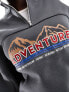 Cotton On quarter zip sweatshirt with retro mountain graphic in charcoal