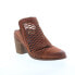 Diba True Landing Crew 23523 Womens Brown Leather Heeled Sandals Shoes