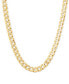 ფოტო #1 პროდუქტის Curb Link 22" Chain Necklace (7mm) in 18k Gold-Plated Sterling Silver
