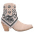 Фото #1 товара Dingo Bandida Paisley Studded Round Toe Cowboy Booties Womens Beige Casual Boots