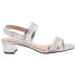 Фото #1 товара Nina Ganice Metallic Open Toe Wedding Womens Silver Dress Sandals GANICE-SIL