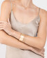 14K Gold Plated Multi Strand Tall Cuff Bracelet