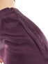 JDY satin mini skirt in deep plum