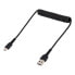 StarTech.com 20in (50cm) USB A to C Charging Cable - Coiled Heavy Duty Fast Charge & Sync - High Quality USB 2.0 A to USB Type-C Cable - Rugged Aramid Fiber - Durable Male to Male USB Cable - 0.5 m - USB A - USB C - USB 2.0 - 480 Mbit/s - Black
