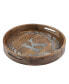 Heritage Collection Monogram Mango Wood Round Tray