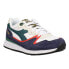 Diadora V7000 Navy Lace Up Mens White Sneakers Casual Shoes 179256-C0619