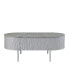 Yukino Coffee Table, Gray High Gloss & Chrome Finish