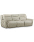 Фото #2 товара Lenardo 3-Pc. Leather Sofa with 2 Power Motion Recliners, Created for Macy's