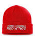 ფოტო #1 პროდუქტის Men's Red Detroit Red Wings Authentic Pro Rink Cuffed Knit Hat