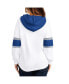 Women's White, Blue Tampa Bay Lightning Goal Zone Long Sleeve Lace-Up Hoodie T-shirt