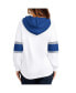 Фото #2 товара Women's White, Blue Tampa Bay Lightning Goal Zone Long Sleeve Lace-Up Hoodie T-shirt