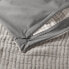 King Reversible Textured Cotton Chambray Coverlet Sham Dark Gray/White -