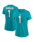 ფოტო #1 პროდუქტის Women's Tua Tagovailoa Aqua Miami Dolphins Player Name and Number T-shirt