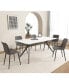 63" Modern Slate Dining Table: Durable, Stylish, Versatile