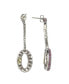 Фото #2 товара Pink Sapphire & Lab-Grown White Sapphire Oval Circle Drop Dangle Earrings in Sterling Silver by Suzy Levian