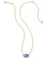 ფოტო #7 პროდუქტის 14k Gold-Plated Color-Framed Stone 19" Adjustable Pendant Necklace