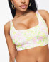 ASOS DESIGN Fuller Bust mix and match sleek crop bikini top in mixed ditsy floral print