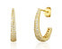 Gold-plated hoop earrings with zircons SVLE1810XH2GO00