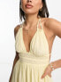 Фото #5 товара Miss Selfridge beach lace insert waist dobby contrast frill hem in yellow