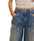 ფოტო #4 პროდუქტის Women's Olsen High-Rise Cotton Cuffed Barrel Jeans