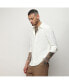 Men's Ivory White Self-Design Wave Shirt