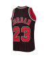 ფოტო #4 პროდუქტის Big Boys Michael Jordan Black, Red Chicago Bulls 1996-97 Hardwood Classics Authentic Jersey