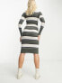 Mamalicious Maternity stripe knitted midi dress in multi