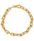 Polished U Link Chain Bracelet in 18k Gold-Plated Sterling Silver