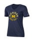 Фото #3 товара Women's Navy Michigan Wolverines Basketball V-Neck T-shirt