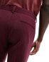 Фото #3 товара ASOS DESIGN smart skinny trousers in burgundy