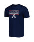 Фото #4 товара Men's Navy, Red Atlanta Braves Badge T-shirt and Pants Sleep Set
