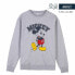 Толстовка без капюшона унисекс Mickey Mouse Серый