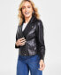 Фото #8 товара Women's Faux-Leather Jacket, Created for Macy's