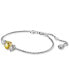 Rhodium-Plated Mixed Crystal Link Bracelet